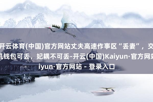开云体育(中国)官方网站丈夫高速作事区“丢妻”，交警送回：手机钱包可丢，妃耦不可丢-开云(中国)Kaiyun·官方网站 - 登录入口
