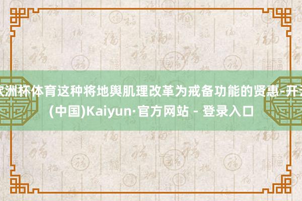 欧洲杯体育这种将地舆肌理改革为戒备功能的贤惠-开云(中国)Kaiyun·官方网站 - 登录入口